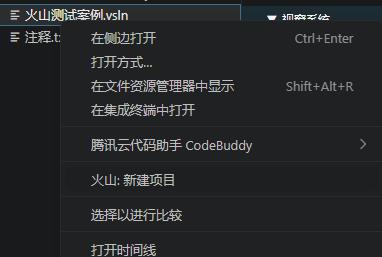vsln右键菜单